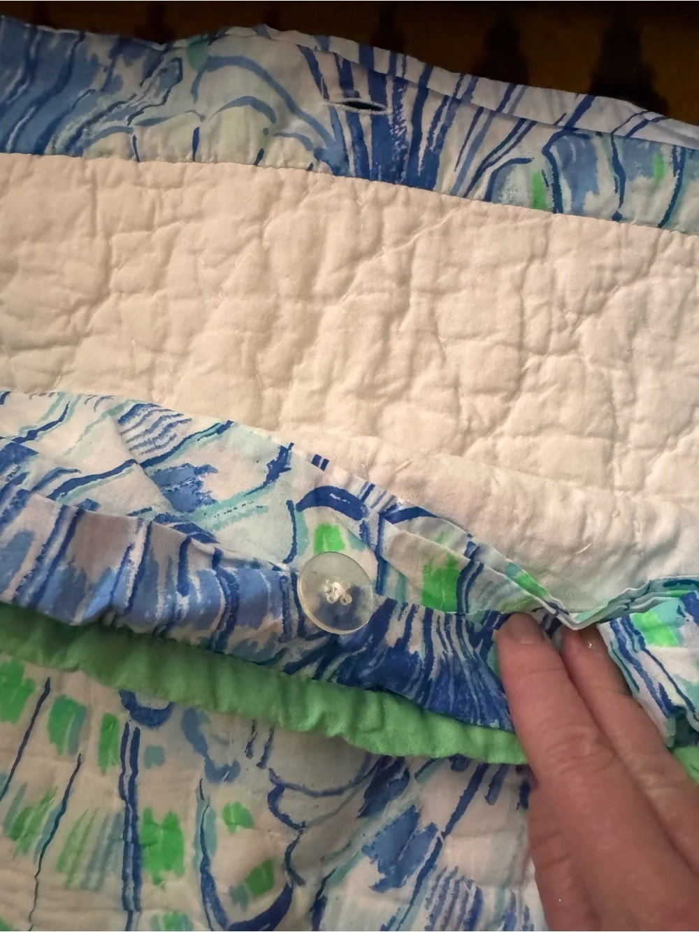 Lilly Pulitzer for pottery barn Oh Shello full/queen quilt with two std shams